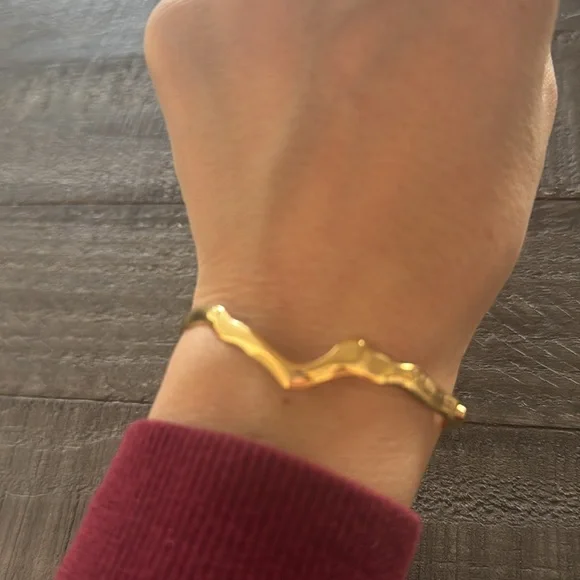 MONICA VINADER Amy Powney Wishbone Bangle 18k Gold Vermeil, Small, $298